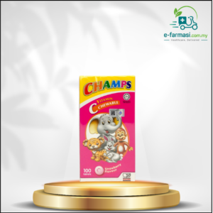 Champs C Tab 100mg Strawberry chewable